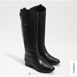 Sam Edelman Penny Leather Riding Boots in Black